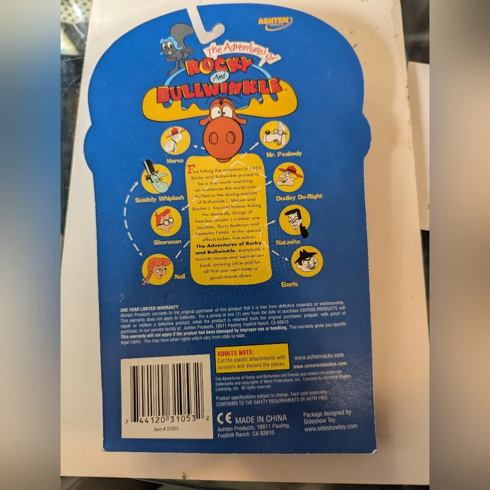 Universal Studios Rocky and Bullwinkle Key Holder - Picture 2 of 3